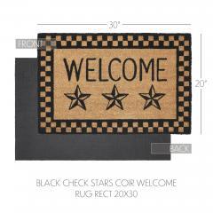 88922-Black-Check-Stars-Coir-Welcome-Rug-Rect-20x30-image-4