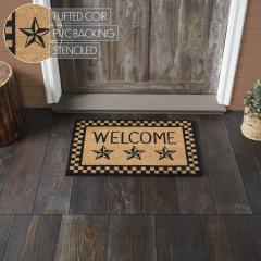 88922-Black-Check-Stars-Coir-Welcome-Rug-Rect-20x30-image-5