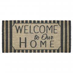 88923-Welcome-To-Our-Home-Charcoal-Stripes-Coir-Rug-Rect-17x36-image-2