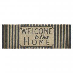 88924-Welcome-To-Our-Home-Charcoal-Stripes-Coir-Rug-Rect-17x48-image-2