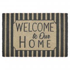 88925-Welcome-To-Our-Home-Charcoal-Stripes-Coir-Rug-Rect-20x30-image-2