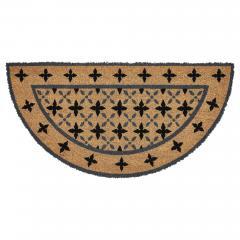 88926-Charleston-Mosaic-Black-Grey-Coir-Rug-Half-Circle-16.5x33-image-2