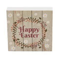 88598-Spring-In-Bloom-Happy-Easter-w-Wreath-Shiplap-MDF-Block-Sign-5x5x1-image-2
