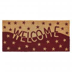 88944-Burgundy-Tan-Stars-Coir-Welcome-Rug-Rect-17x36-image-2
