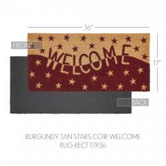 88944-Burgundy-Tan-Stars-Coir-Welcome-Rug-Rect-17x36-image-4
