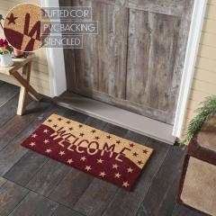 88944-Burgundy-Tan-Stars-Coir-Welcome-Rug-Rect-17x36-image-5