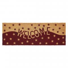 88945-Burgundy-Tan-Stars-Coir-Welcome-Rug-Rect-17x48-image-2