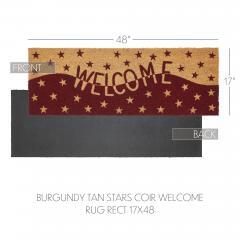 88945-Burgundy-Tan-Stars-Coir-Welcome-Rug-Rect-17x48-image-4