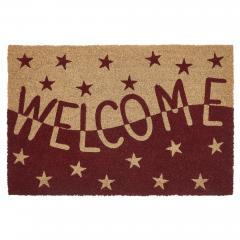 88946-Burgundy-Tan-Stars-Coir-Welcome-Rug-Rect-20x30-image-2