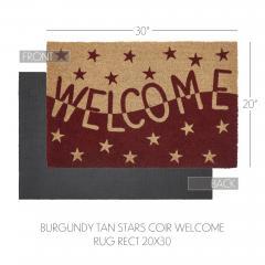 88946-Burgundy-Tan-Stars-Coir-Welcome-Rug-Rect-20x30-image-4