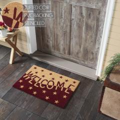 88946-Burgundy-Tan-Stars-Coir-Welcome-Rug-Rect-20x30-image-5