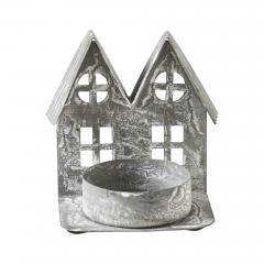 85302-Tealight-Holder-Metal-Village-House-E-Antique-Grey-2.75x2.75x2-image-4