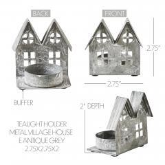 85302-Tealight-Holder-Metal-Village-House-E-Antique-Grey-2.75x2.75x2-image-6