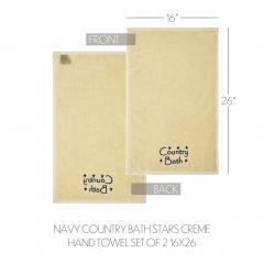 88837-Navy-Country-Bath-Stars-Creme-Hand-Towel-Set-of-2-16x26-image-5