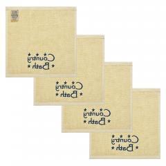 88838-Navy-Country-Bath-Stars-Creme-Washcloth-Set-of-4-12x12-image-3