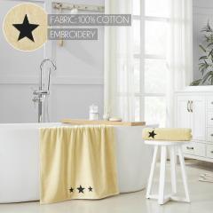88839-Black-Stars-Creme-Bath-Towel-Set-of-2-27x54-image-6