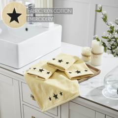 88841-Black-Stars-Creme-Washcloth-Set-of-4-12x12-image-5