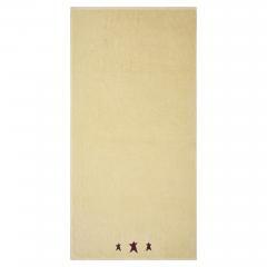 88842-Burgundy-Prim-Stars-Creme-Bath-Towel-Set-of-2-27x54-image-2