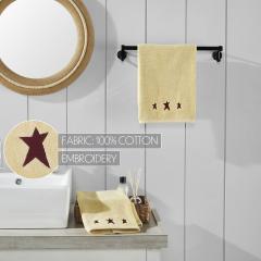 88843-Burgundy-Prim-Stars-Creme-Hand-Towel-Set-of-2-16x26-image-6