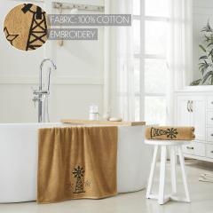 88845-Black-Windmill-Stars-Tan-Bath-Towel-Set-of-2-27x54-image-6