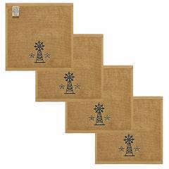 88847-Black-Windmill-Stars-Tan-Washcloth-Set-of-4-12x12-image-3