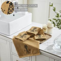 88847-Black-Windmill-Stars-Tan-Washcloth-Set-of-4-12x12-image-5