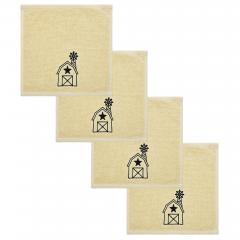 88850-Black-Barn-w-Mill-Creme-Washcloth-Set-of-4-12x12-image-2