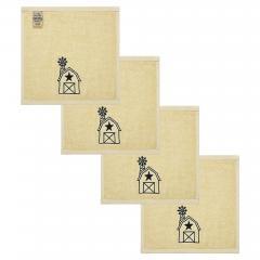 88850-Black-Barn-w-Mill-Creme-Washcloth-Set-of-4-12x12-image-3