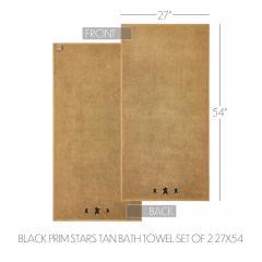 88851-Black-Prim-Stars-Tan-Bath-Towel-Set-of-2-27x54-image-5