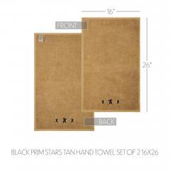 88852-Black-Prim-Stars-Tan-Hand-Towel-Set-of-2-16x26-image-5