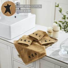 88853-Black-Prim-Stars-Tan-Washcloth-Set-of-4-12x12-image-5