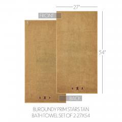 88854-Burgundy-Prim-Stars-Tan-Bath-Towel-Set-of-2-27x54-image-5