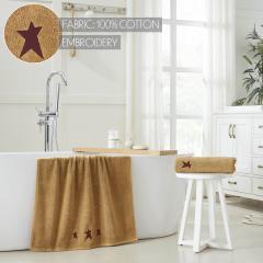 88854-Burgundy-Prim-Stars-Tan-Bath-Towel-Set-of-2-27x54-image-6