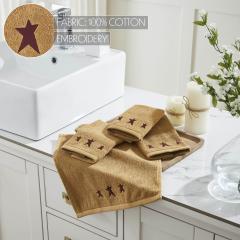 88856-Burgundy-Prim-Stars-Tan-Washcloth-Set-of-4-12x12-image-5