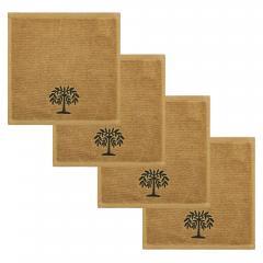 88859-Black-Willow-Tree-Tan-Washcloth-Set-of-4-12x12-image-2