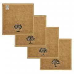 88859-Black-Willow-Tree-Tan-Washcloth-Set-of-4-12x12-image-3