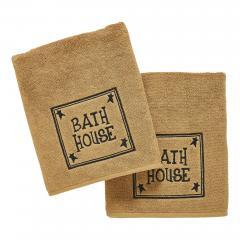 88824-Bath-House-Prim-Stars-Tan-Bath-Towel-Set-of-2-27x54-image-4