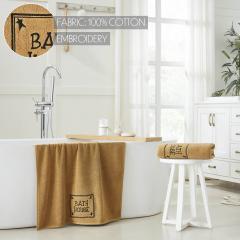 88824-Bath-House-Prim-Stars-Tan-Bath-Towel-Set-of-2-27x54-image-6