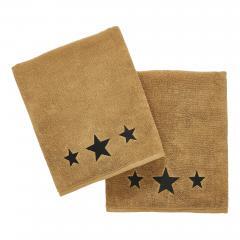 88827-Black-Stars-Tan-Bath-Towel-Set-of-2-27x54-image-4