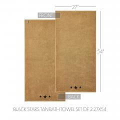 88827-Black-Stars-Tan-Bath-Towel-Set-of-2-27x54-image-5