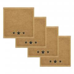 88829-Black-Stars-Tan-Washcloth-Set-of-4-12x12-image-2