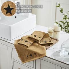 88829-Black-Stars-Tan-Washcloth-Set-of-4-12x12-image-5