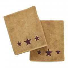 88830-Burgundy-Stars-Tan-Bath-Towel-Set-of-2-27x54-image-4