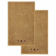 88831-Burgundy-Stars-Tan-Hand-Towel-Set-of-2-16x26-image-4