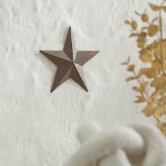 Metal Star Speckled Rust Brown Distressed 4x4