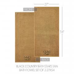 88833-Black-Country-Bath-Stars-Tan-Bath-Towel-Set-of-2-27x54-image-5