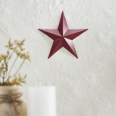Metal Star Burgundy Distressed 8x8