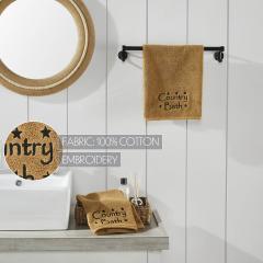 88834-Black-Country-Bath-Stars-Tan-Hand-Towel-Set-of-2-16x26-image-6