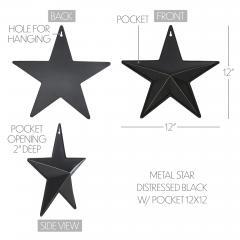 88786-Metal-Star-Distressed-Black-w-Pocket-12x12-image-5