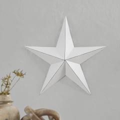 Metal Star White Distressed 18x18